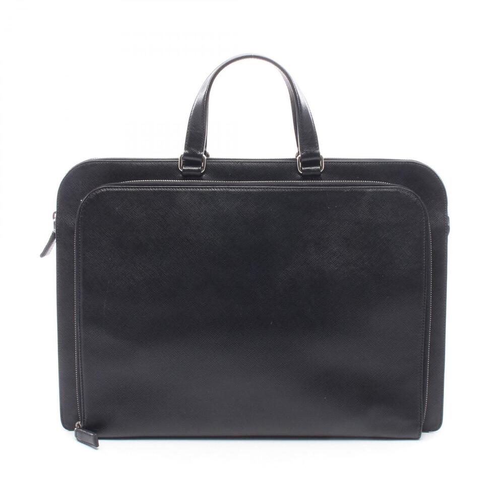 Prada SAFFIANO TRAVEL Business Bag Leather Black